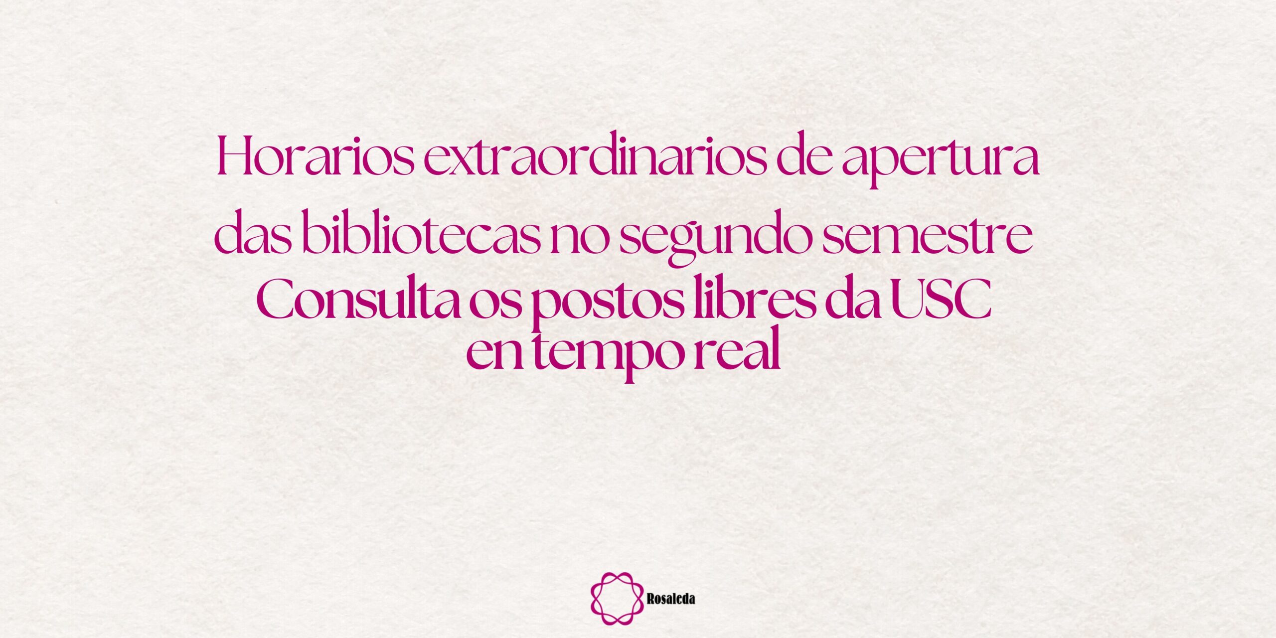 Horarios biblioteca USC segundo semestre